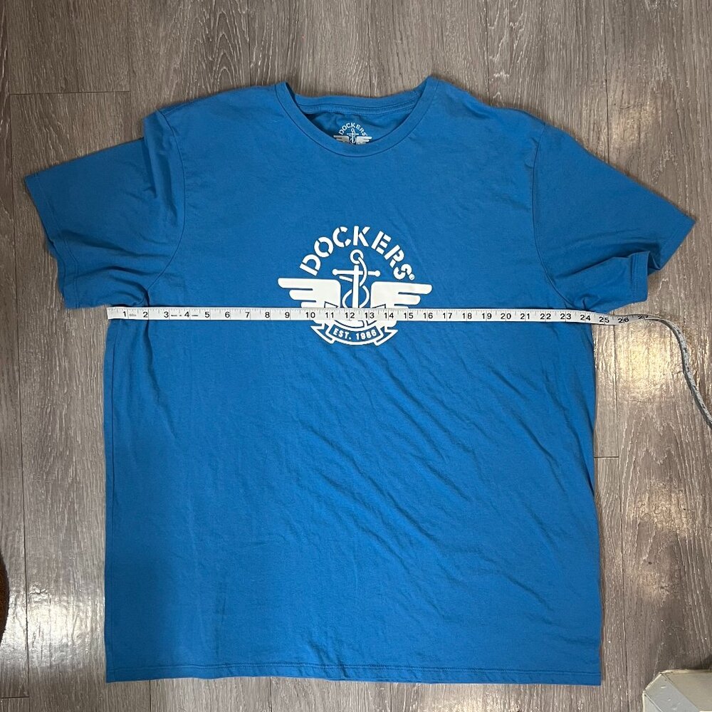 Dockers Blue Graphic Men's T-Shirt - Size XXL
